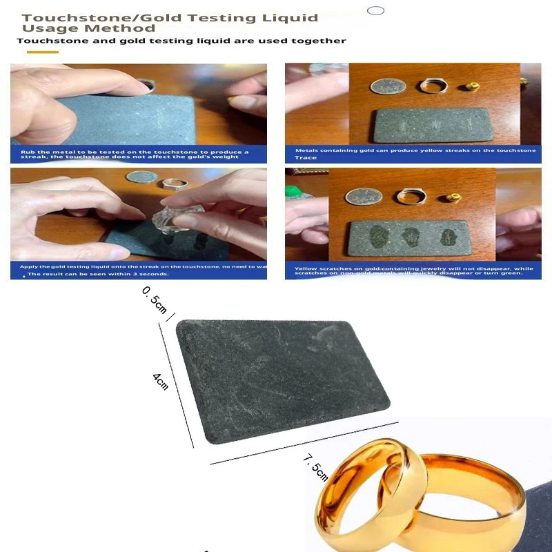 

1/2Pcs Portable Precious Metals Detector With Tools Gold Testing 10K/14K/18K/22K/24K Acid Tester Stone/Water For Jewelry