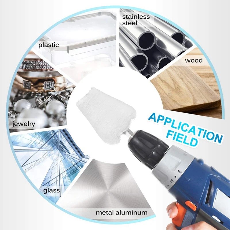 Paquete de 7 ruedas de pulido para taladro, kit de rueda de pulido para colector para joyería cromada de acero inoxidable, aluminio y Metal
