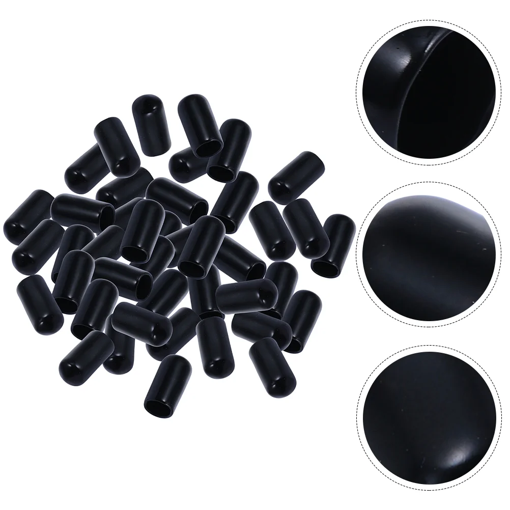 50 Pcs Pourer Dust Cap Anti-dust Bottle Cover Oil Black Caps Dispenser Spouts