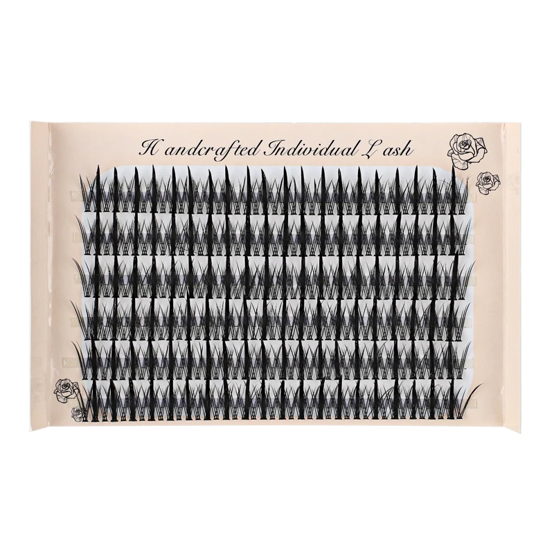 246 mechones DIY extensión de pestañas pestañas Flase segmentadas mechones de pestañas dramáticas cinta suave grapadores herramientas de maquillaje de pestañas