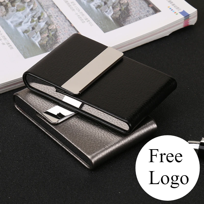 Business Bank Enterprise Creative Business Card Box, Stainless Steel Laser Engravable LOGO Metal Business Card Box