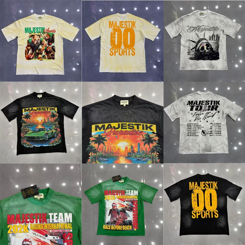 Real Photo Men's Women's Collection Featuring Multiple Styles High-quality MAJESTIK T-shirts Comfort Tops
