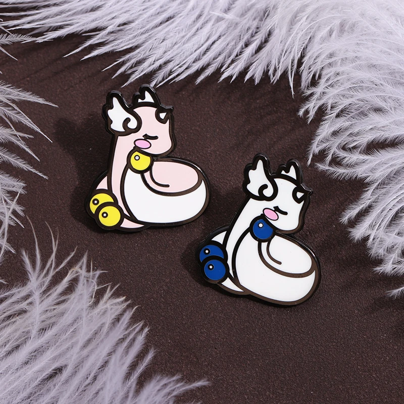 Dragonair Hard Enamel Pin Cute Anime Character Animation Spirit Brooches Lapel Backpack Badge Movie Fans Jewelry Gift For Friend