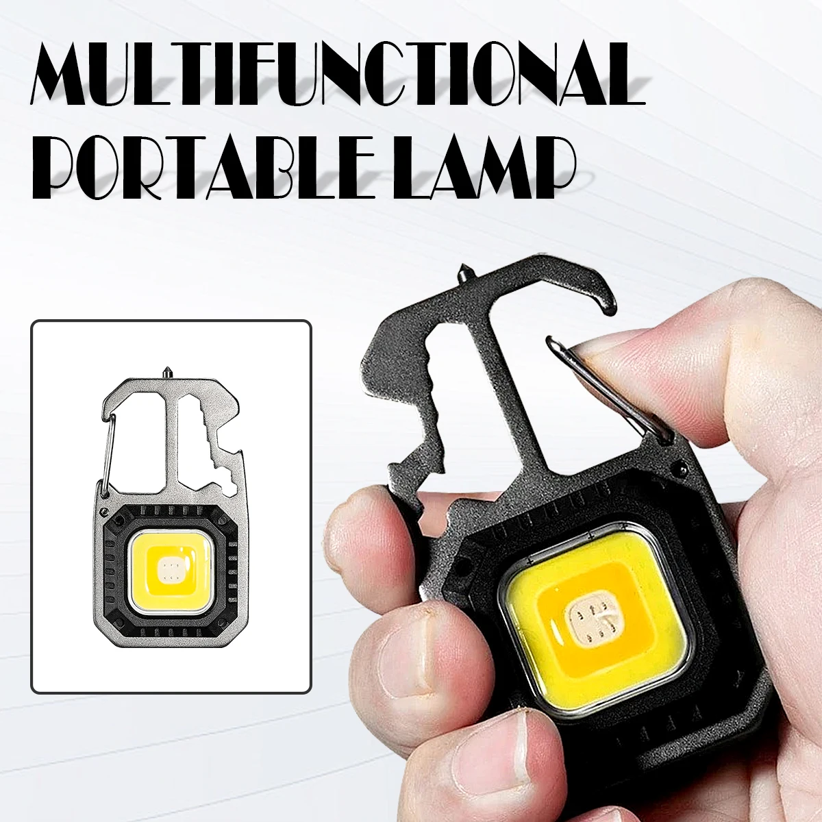 

Portable Flashlight Keychain Light Outdoor Emergency Life Waterproof Rechargeable Glow-In-The-Dark Spotlight Torch