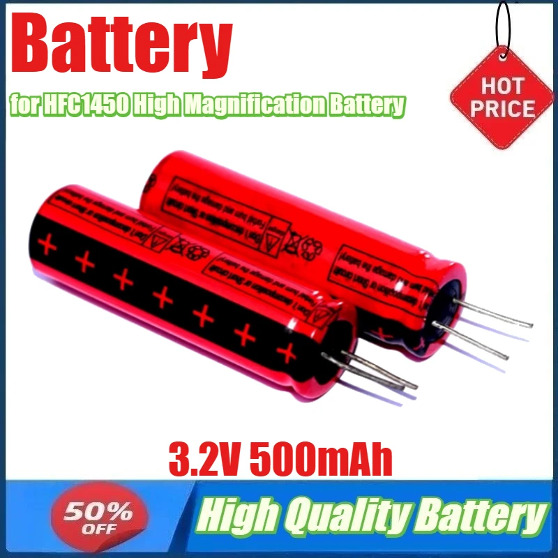 3.2V 500mAh Battery for HFC1450 High Magnification Can Charge Lithium Iron Phosphate Power 10c Current 5A Accessory Battery