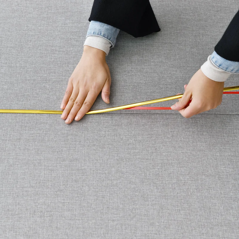 Metalowe PVC samoprzylepne naklejki na kafelki taśma podłogowa wodoodporna szczelina ścienna taśma uszczelniająca płytka piękna naklejka na szwy Home Decoratio — zdjęcie 4