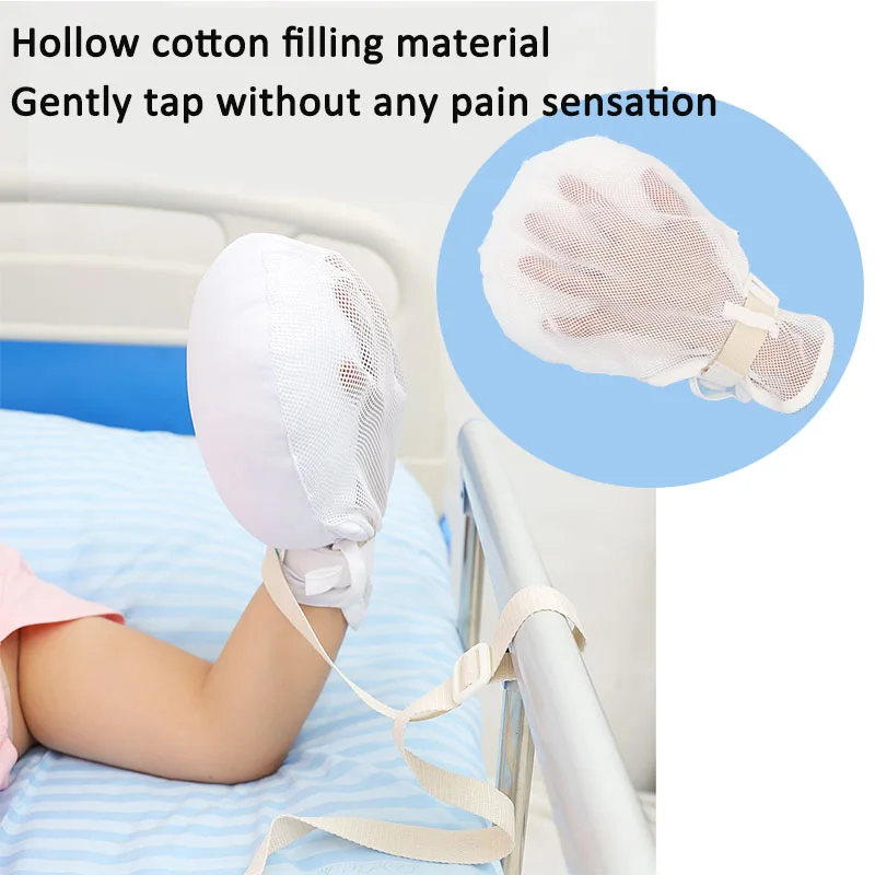 

Elderly scratch resistant gloves patient self injury and anti extubation restraint gloves breathable mesh five finger separation