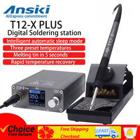 OSS T12-X Plus Digital Soldering Station 75W LCD display with T12 Tip Fast Temp Recovery Welding Tools for Electronics Repair