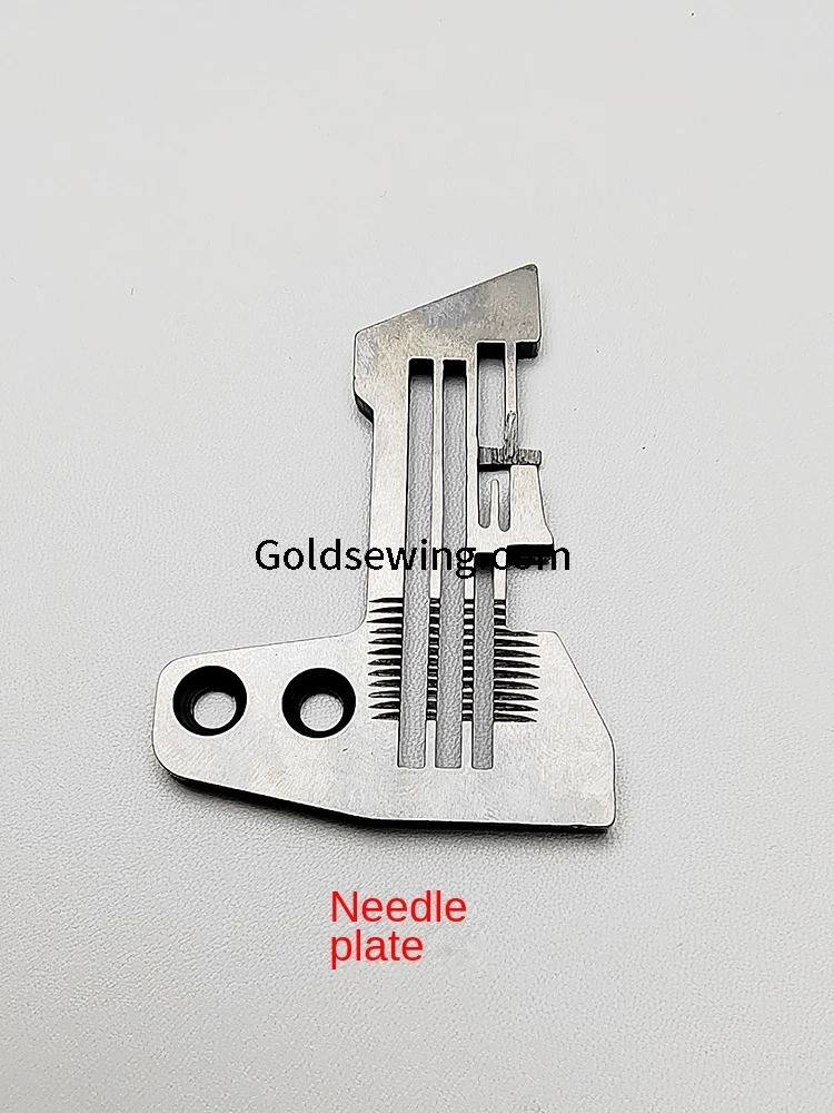 1PCS Gauge Set Needle Plate Feed Dog Needle Clip P253 Presser Foot for 747 Four-Thread Overlock Sewing Machine