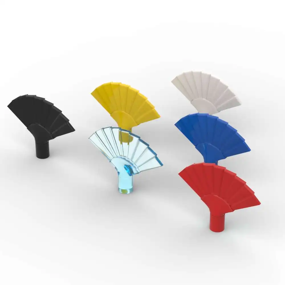 MOC 10PCS 93553 Utensil Hand Fan Classical Building Block Equipment Handheld Props Brick Toy Birthday Boys Girls Special Gifts
