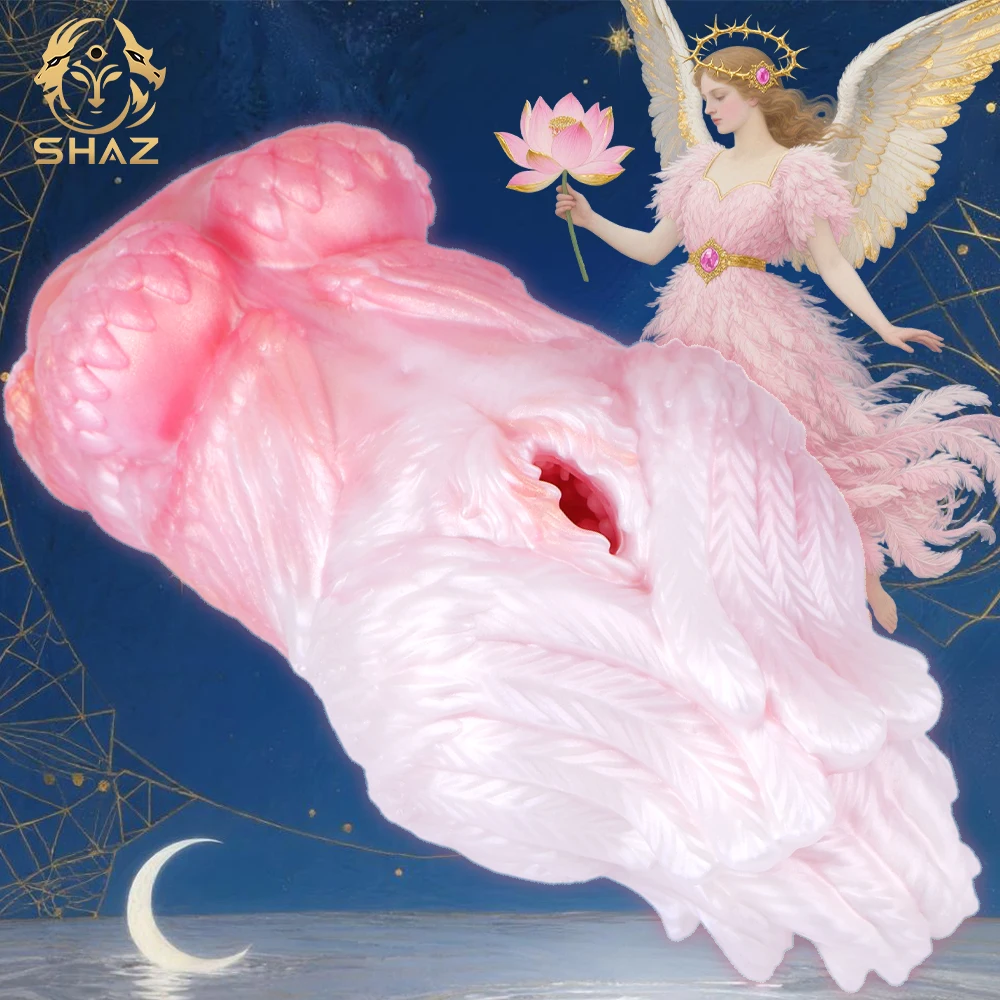 SHAZ Anielskie Pióro Męski Silikonowy Masturbator Realistyczna Wagina Kieszonkowa Pussy Stroker Fetysz Zabawki Seksualne мастурбатор 18+