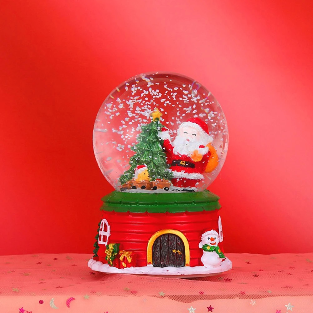 

Luminous Christmas Crystal Ball Decor Creative Cartoon Desktop Adornment Perfect for Home Bar Office Restaurant Xmas Gift