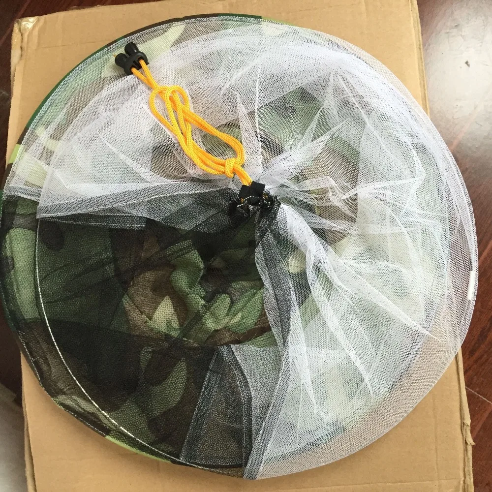 1 PC Folding Ventilated Beekeeping Fishing Veil Hat Fly Net Black Beekeeper
