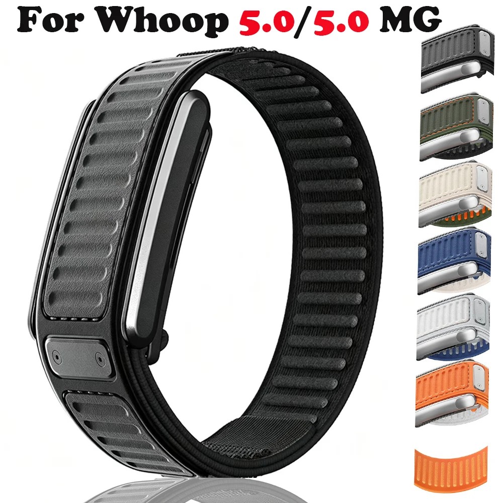Nylon Band For WHOOP 5.0 One / Peak Sweatproof Breathable Wrist Strap Adjustable Sport Bracelet for WHOOP 5.0 MG LIFE