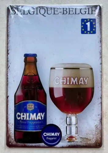 CHIMAY TRAPPIST BELGIAN BEER METAL SIGN BAR MAN CAVE PUB KITCHEN 20 x 30cm