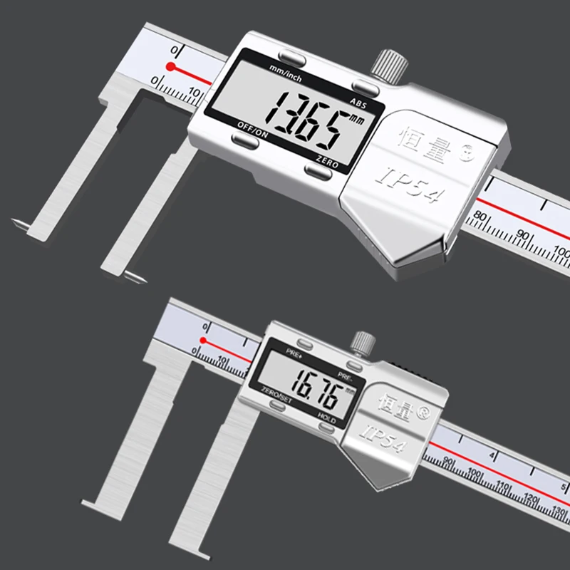 Flat head Inner Groove Digital Caliper. Blade Tip Tip Inner Groove Circlip Groove Inner Hole Groove Engraved Measuring Caliper.