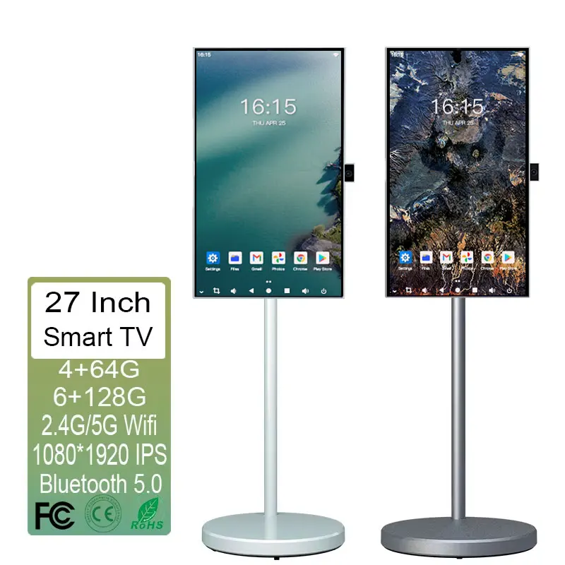 

Smart Party 21.5 27 32 inch Android Smart Tv With 2k Screen With Touch And Battery Full Moveable Panel
