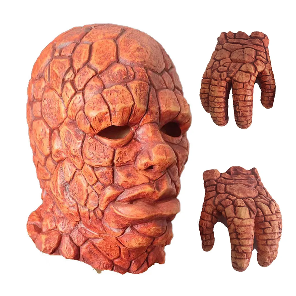 

Stone Monster Mask Cosplay Superhero Masks Gloves Halloween Carnival Dress Up Party Costume Props