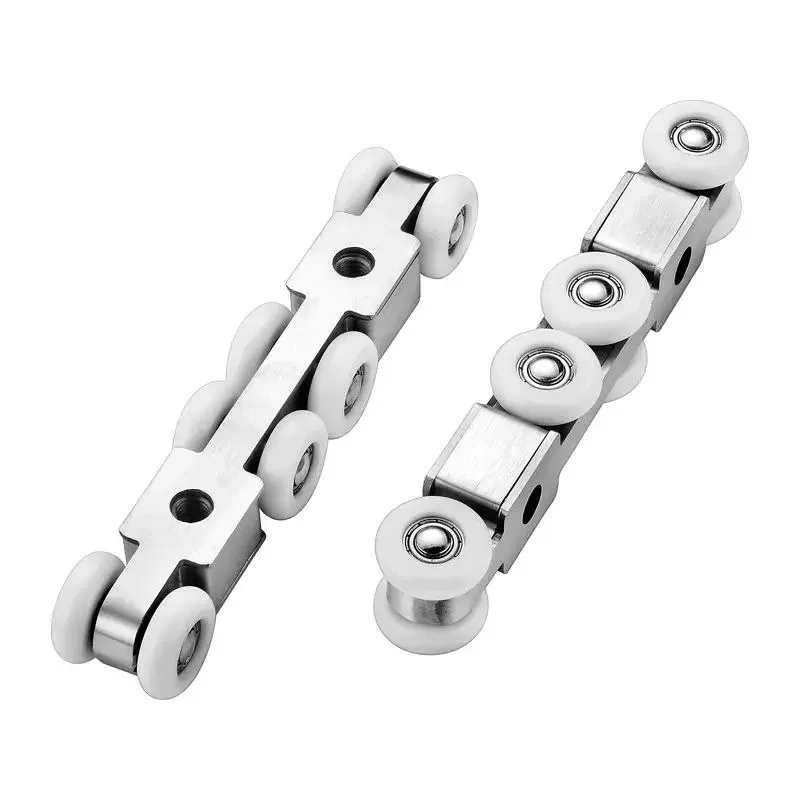 2 قطع/زوج أجهزة بكرة باب منزلق بكرة أبواب منزلقة 4/8 عجلات باب خشبي لغرفة المنزل عجلات معلقة مسار سكة بكرة #6