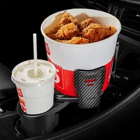 Portavasos para coche, suministros para coche, estante multifuncional para bebidas para vehículos, estante de almacenamiento de dos capas, portavasos, taza de agua