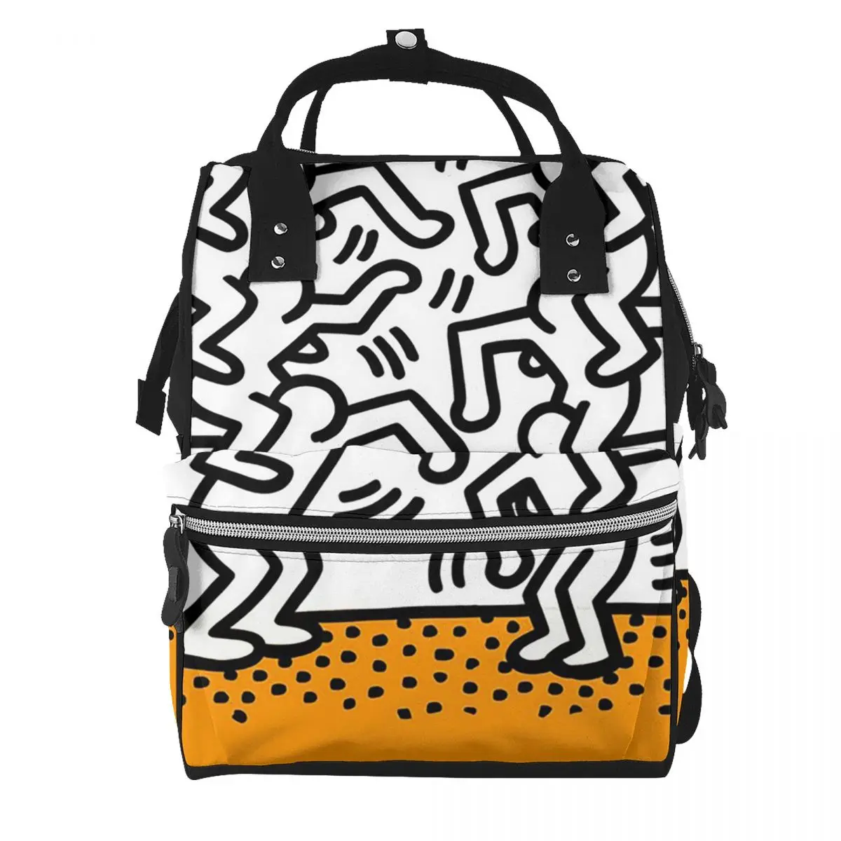 Keith Haring O Student Backpack School Bag Hiking Travel Daypack for Men Women Bookbag Shoulder Bags