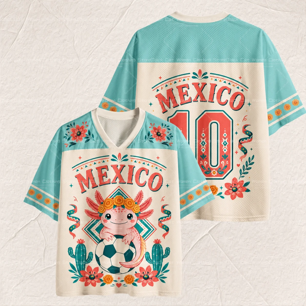Mexico No.10 V-Neck Soccer Jersey Quick Dry Breathable Tee for Team Fan Streetwear Daily Casual Outfit Family Kids