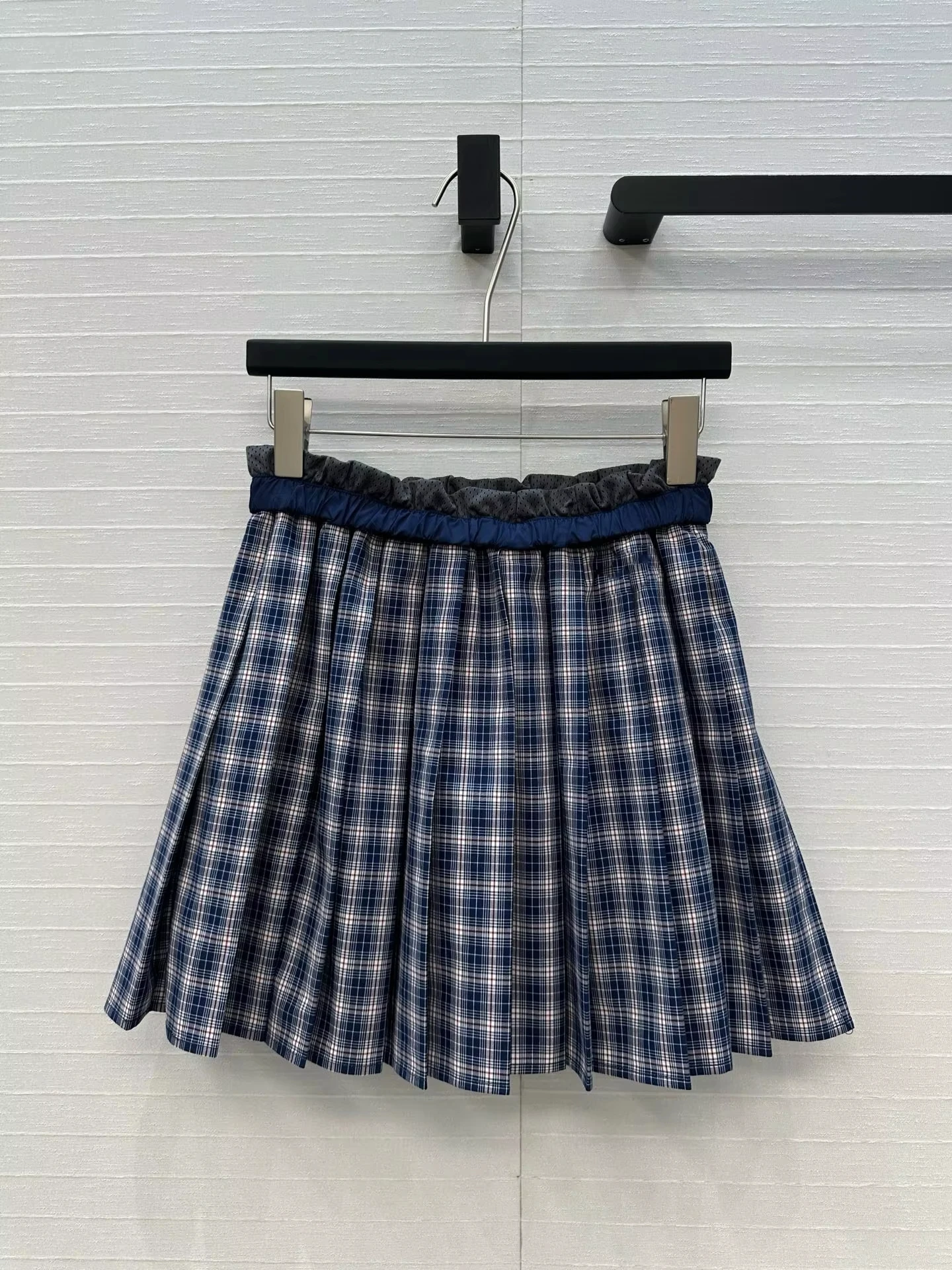 

Designer Brand Collection Blues plaid Short Half Skirt Customized Breathable Mesh Wrinkled Lace Sweet Cool Sports Aging Wear