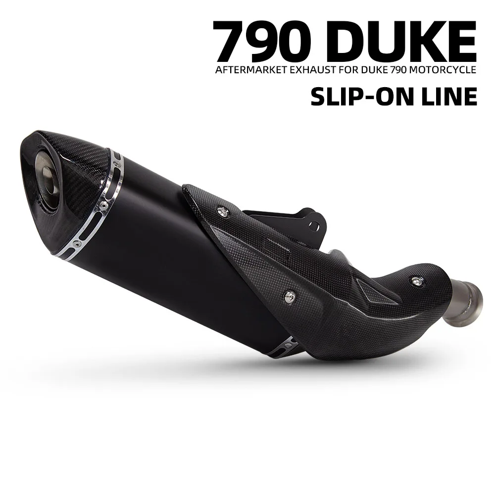 Slip on Line Motorcycle Exhaust Modify Carbon Muffler with DB Killer For CFMOTO 800NK 800 NK and DUKE790 DUKE 790