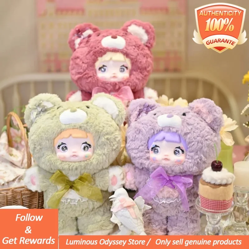 

Подлинная серия Nommi 400% Goodnight Bear, плюшевая глухая коробка, виниловая кукла, украшение для комнаты, милая кукла для девочек, загадочная коробка, подарок для детей