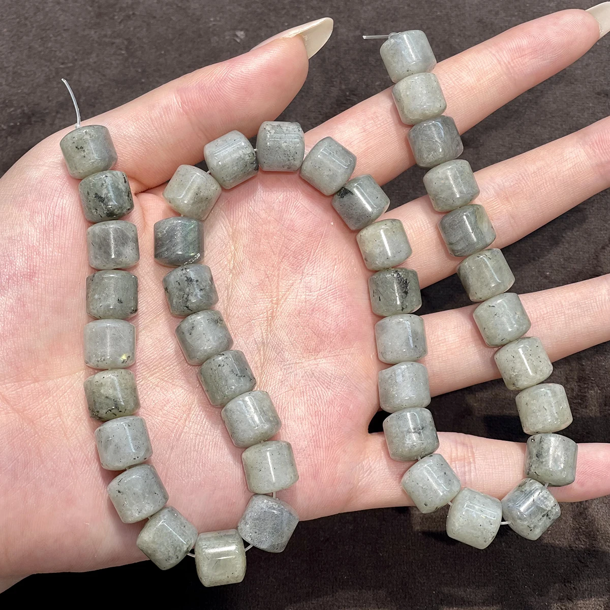 40 Stück 10mm Halbfertige Fassförmige Perlen Natürliche Kristallperlen für Schmuckherstellung DIY Halsketten Armbänder und Accessoires – Detail 15