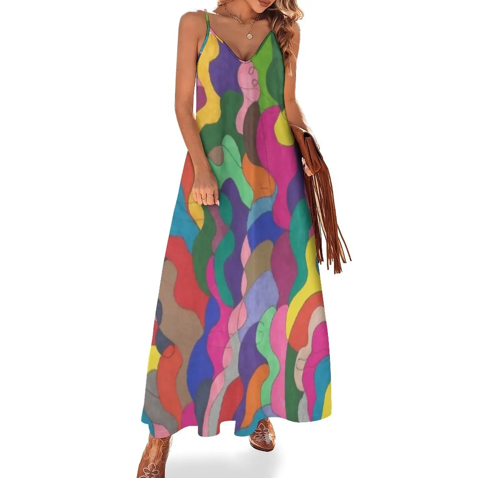 

Chaos of Color Sleeveless Dress wedding dresses for parties Long dresses Bride dresses Dress