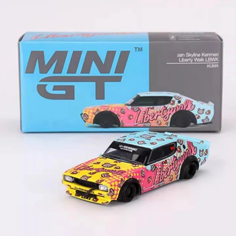 

MINIGT масштаб 1:64 Skyline LBWK широкий корпус из сплава, имитация модели автомобиля, статическая коллекция, украшенные праздничные игрушки, сувенирный подарок
