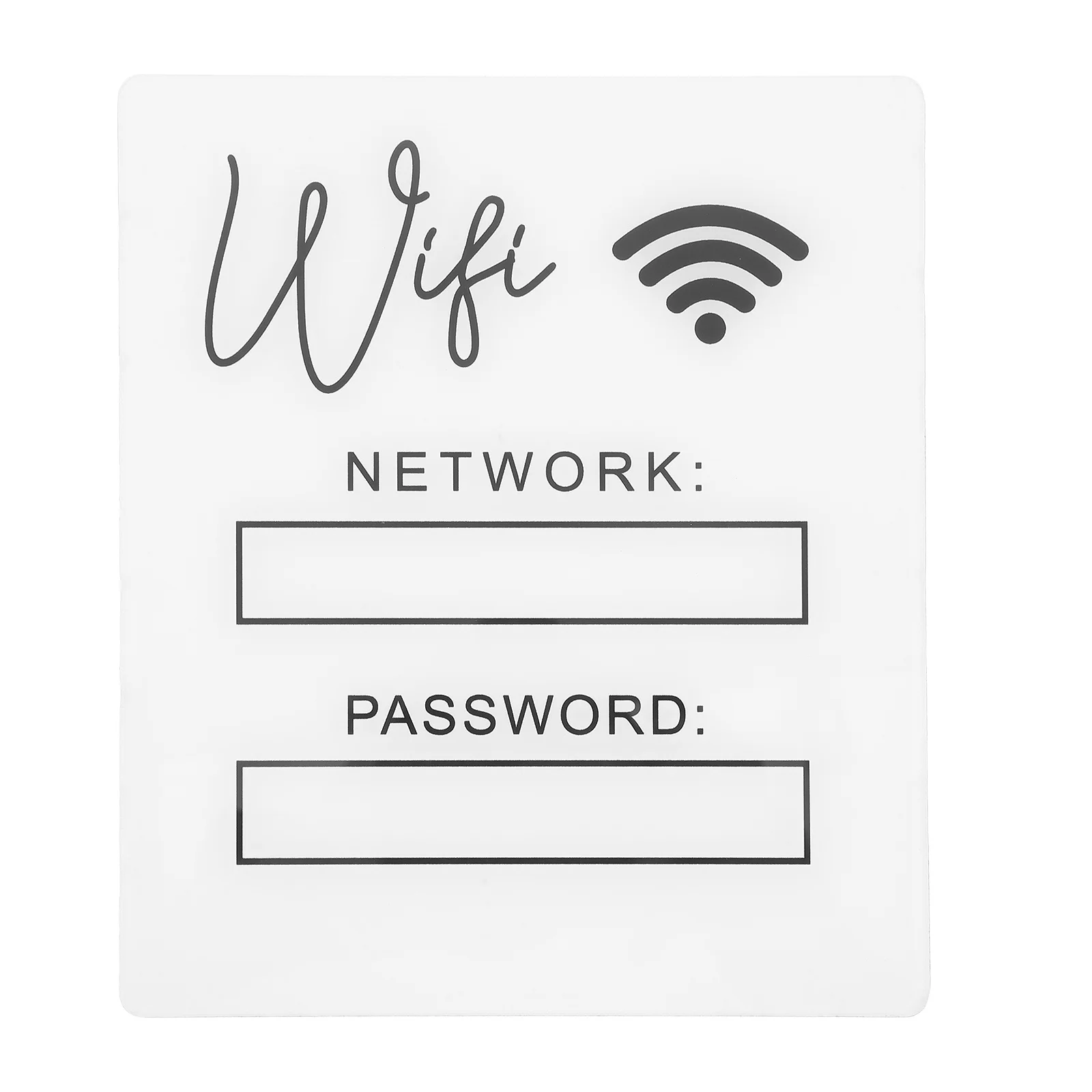 واي فاي كلمة المرور تسجيل الاكريليك منظم سطح المكتب للمنزل مكتب فندق غرفة الضيوف أساسيات حساب صغير كلمة المرور عرض المجلس #3