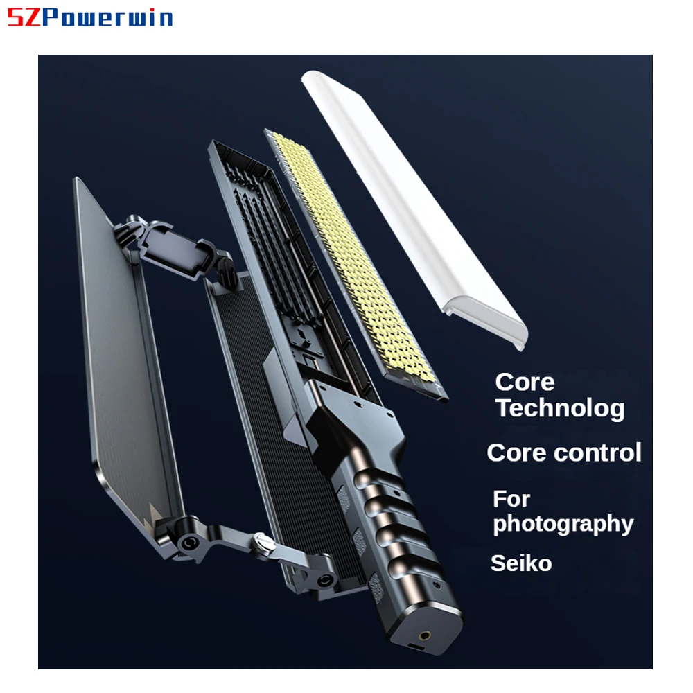 Ручной портативный Powerwin 14 Вт 360 °   Красочная светодиодная лампа RGB, 19,68 дюйма, фотостудия, Vedio, световой стержень, палочка CRI 95 3000-6000K