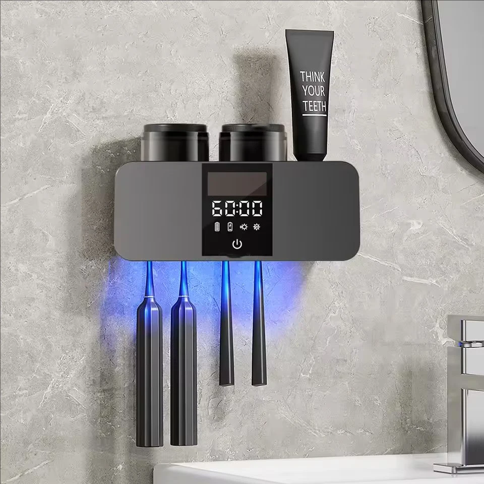 電動uv歯ブラシ除菌器-ワイヤレス歯ブラシ乾燥機-充電式壁掛け電動歯ブラシ除菌ホルダー