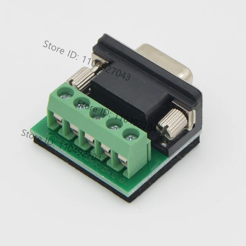 1Pcs 485 terminal terminal 232 adapter 422 female 5/6 DB9 terminal with fixed column connection solder-free