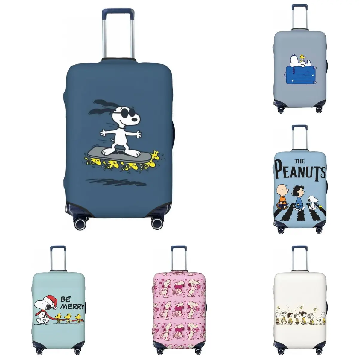 

Funny Snoopy Suitcase Cover Vacation Practical Luggage Case Travel Protector