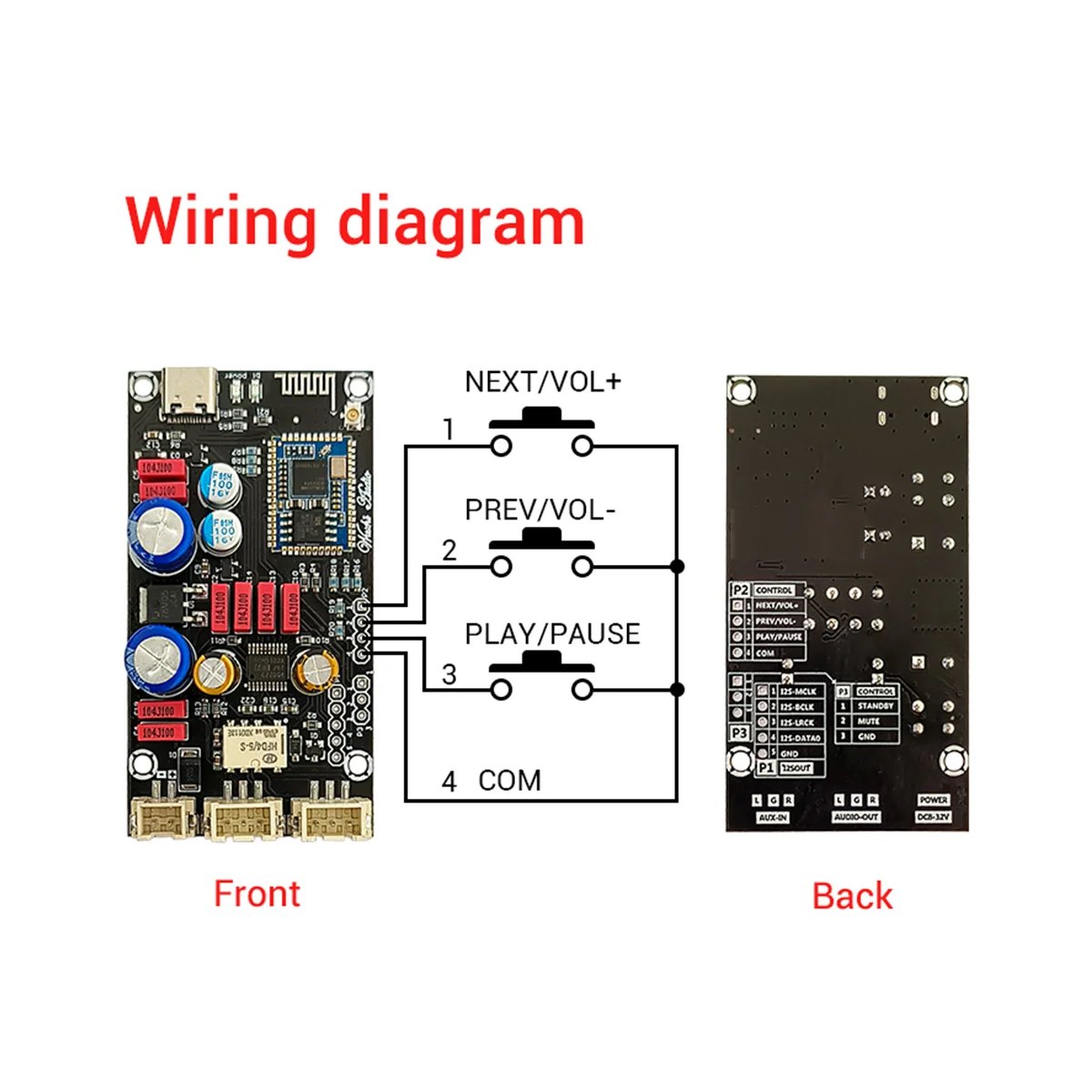 Imagem -05 - Qualcomm-lossless Decodificação Board Ldac Decodificador de Áudio Qcc5125 Bluetooth 5.1