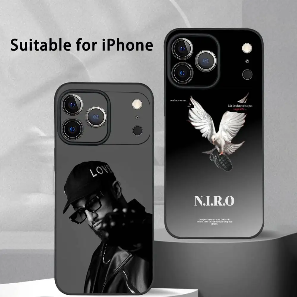 

Cool Fashion N-NIROS OX7 Phone Case For IPhone 17 16 15 14 13 12 11 Pro Max Plus Mini Black Frosted Soft Shell Funda