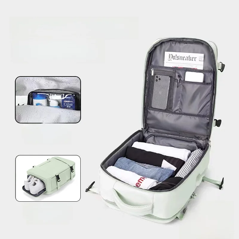 ex Large Capaci Bapa Double oulder Bag for ort Busin Trips Travel Bag with Pull Rod New 2025 Model Bla Dia...