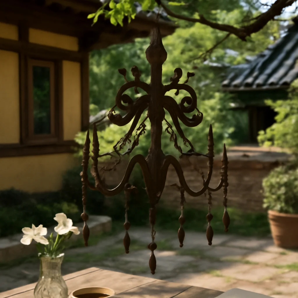 

Французское винтажное железное подвесное украшение, деревенское украшение-цепочка для люстры, настенный садовый декор, ретро-металлическое домашнее художественное ремесло