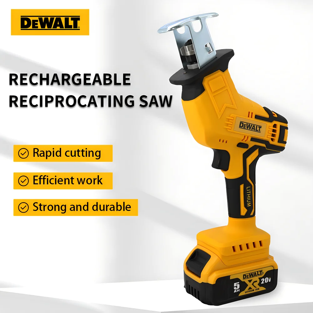 DEWALT Handheld Reciprocating Saw Household Rechargeable Electric Saw Wood /Metal /Garden Tree Cutting Multi-Functional Tools