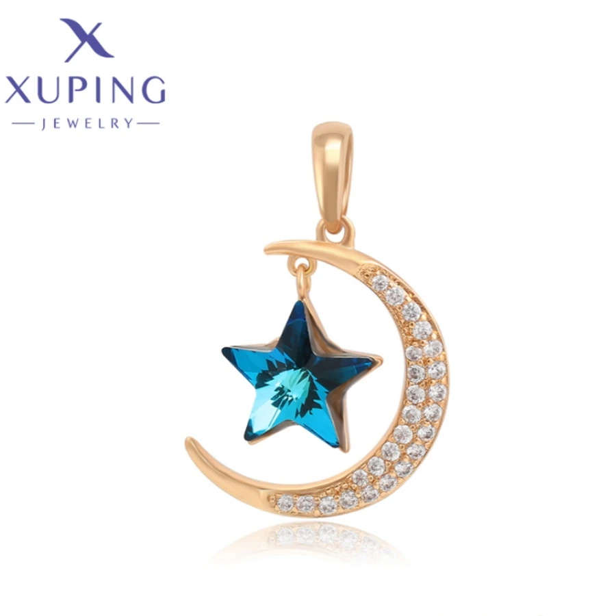 Xuping Jewelry Hot Fashion Crystal Stone Tiny Spot Shape Gold Color Pendant Necklace for Women Christmas Present Gifts A00623259