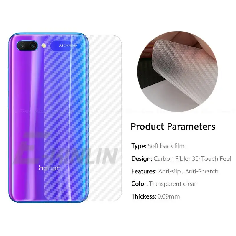 Carbon Fiber Back Cover Film For HuaWei Honor 10 X9b X8b X6a X9a X7a X8a X7 X6s X6 7A X8 X9 7C 9X 8S 8X 9A Pro Screen Protector