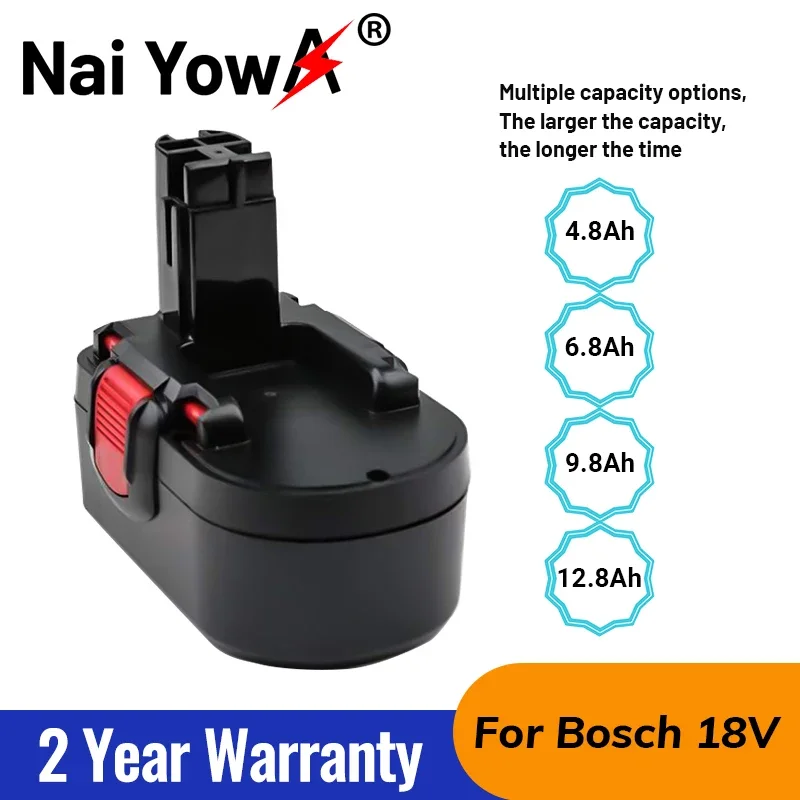 

new original For Bosch 18V 12.8Ah BAT025 Rechargeable Battery Ni-CD Power Tools Bateria For Drill GSB 18 VE-2, PSR 18VE, BAT026