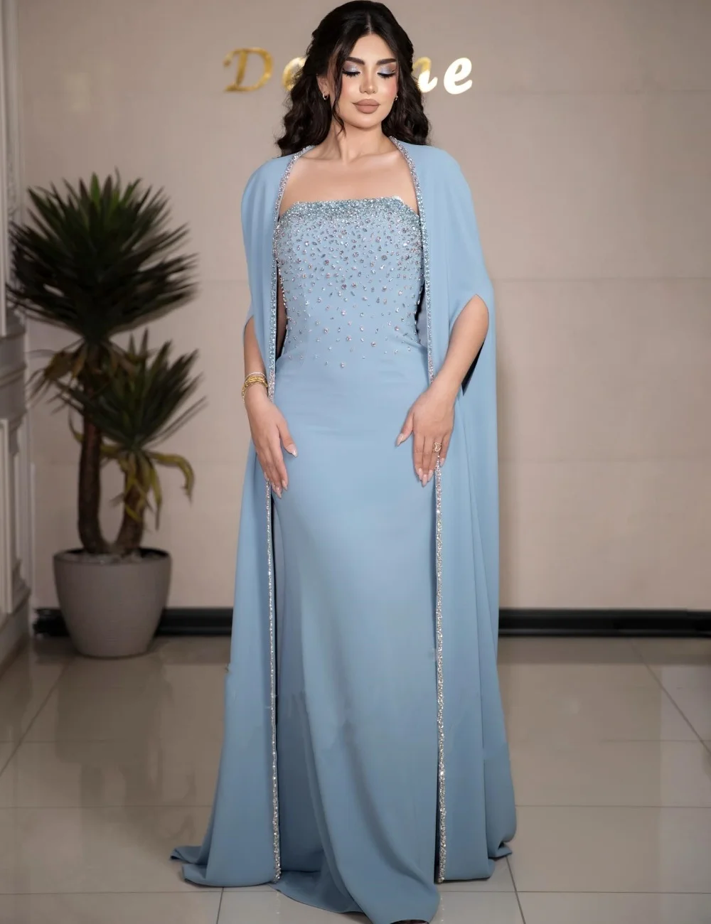 Maßgeschneiderte Hochwertige Jersey-Plissee-Pailletten-Kleider mit Geradem Quadratischem Ausschnitt, Lange Luxus-Abendkleider im Sexy Chinesischen Stil