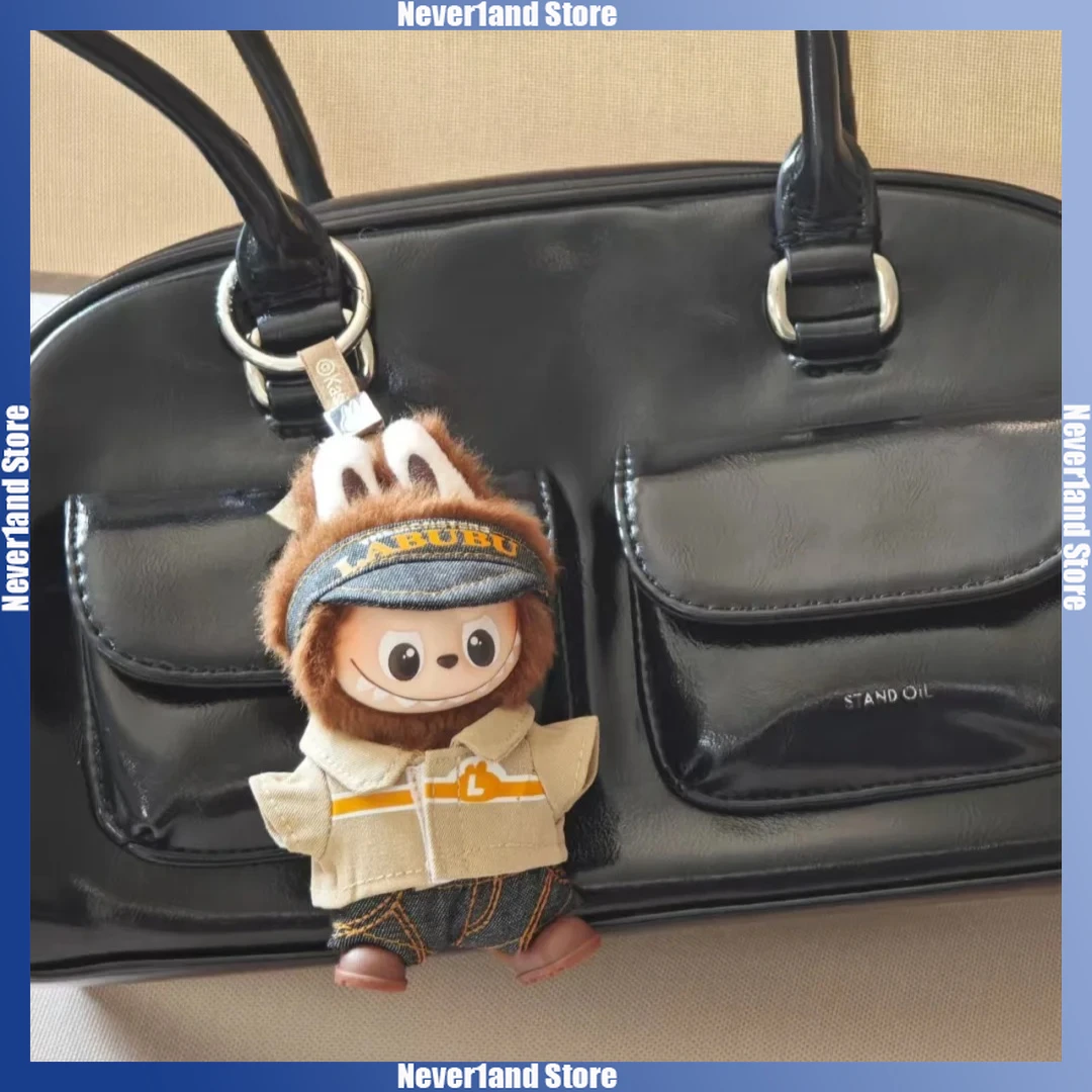 ชุดเสื้อผ้าสำหรับตุ๊กตา Labubu 4.0 ชุดแคชเชียร์น่ารักสไตล์ Wacky Mart ชุด 3 ชิ้น ชุดตุ๊กตาขนนุ่มขนาดเล็ก เสื้อผ้าตุ๊กตาแฟชั่น อุปกรณ์เสริมตุ๊กตา ของขวัญ