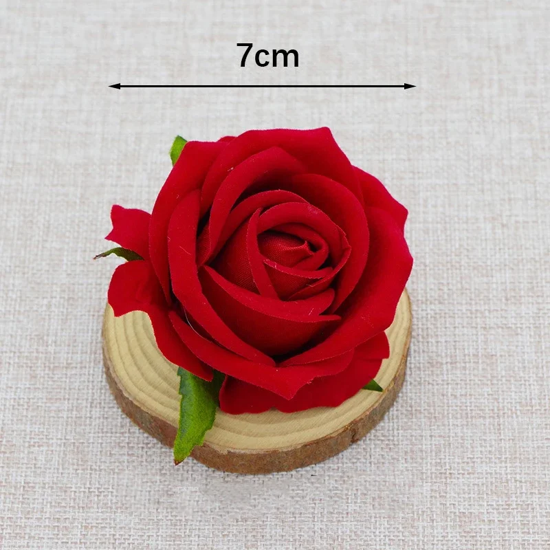 5/10pcs 7cm Artificial Rose Flowers Head For Wedding Home Decoration Fake Flowers Rose Head DIY Wreath Supplies Fake flowers