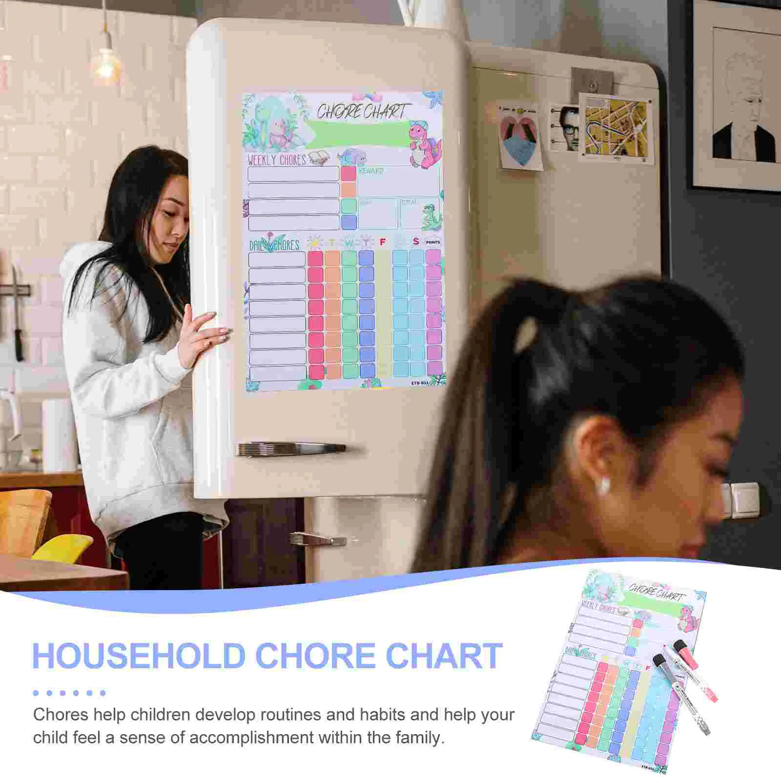 Housework Reward Table Magnetic Behavior Chart Kids Advent Calendar for Children