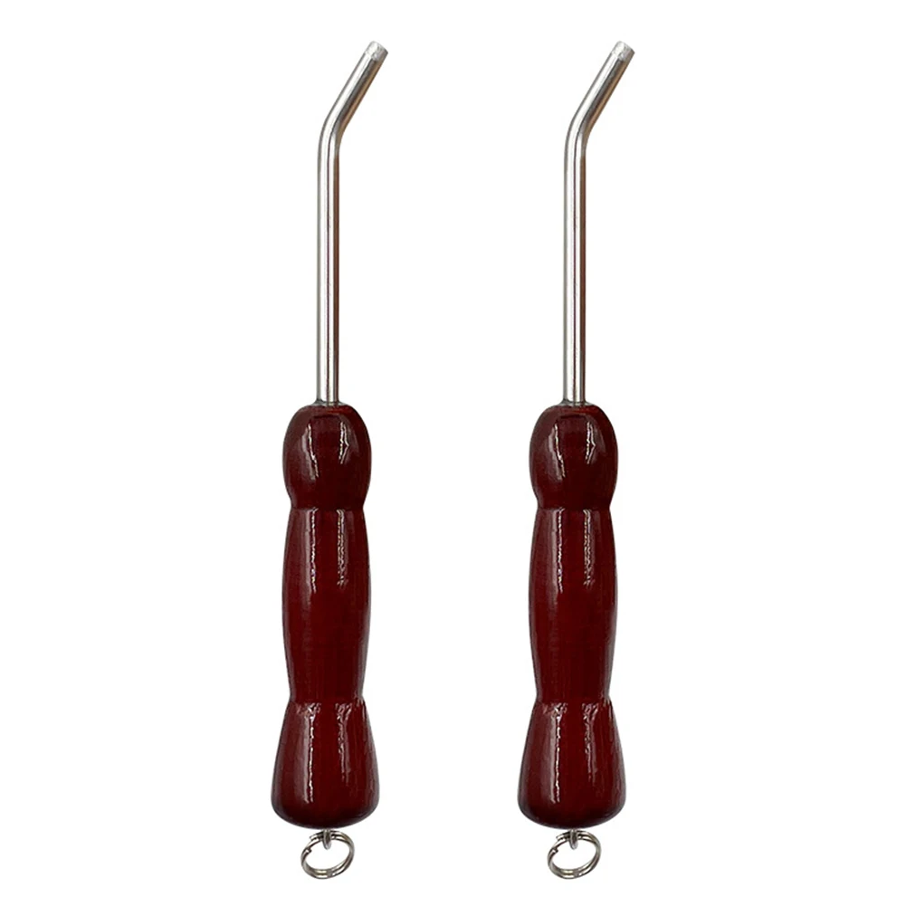 Fishing Trips Outdoor Activities Fishing Tool Red 4.4 G Wooden Handle Lightweight Tool Strong Tensile Strength